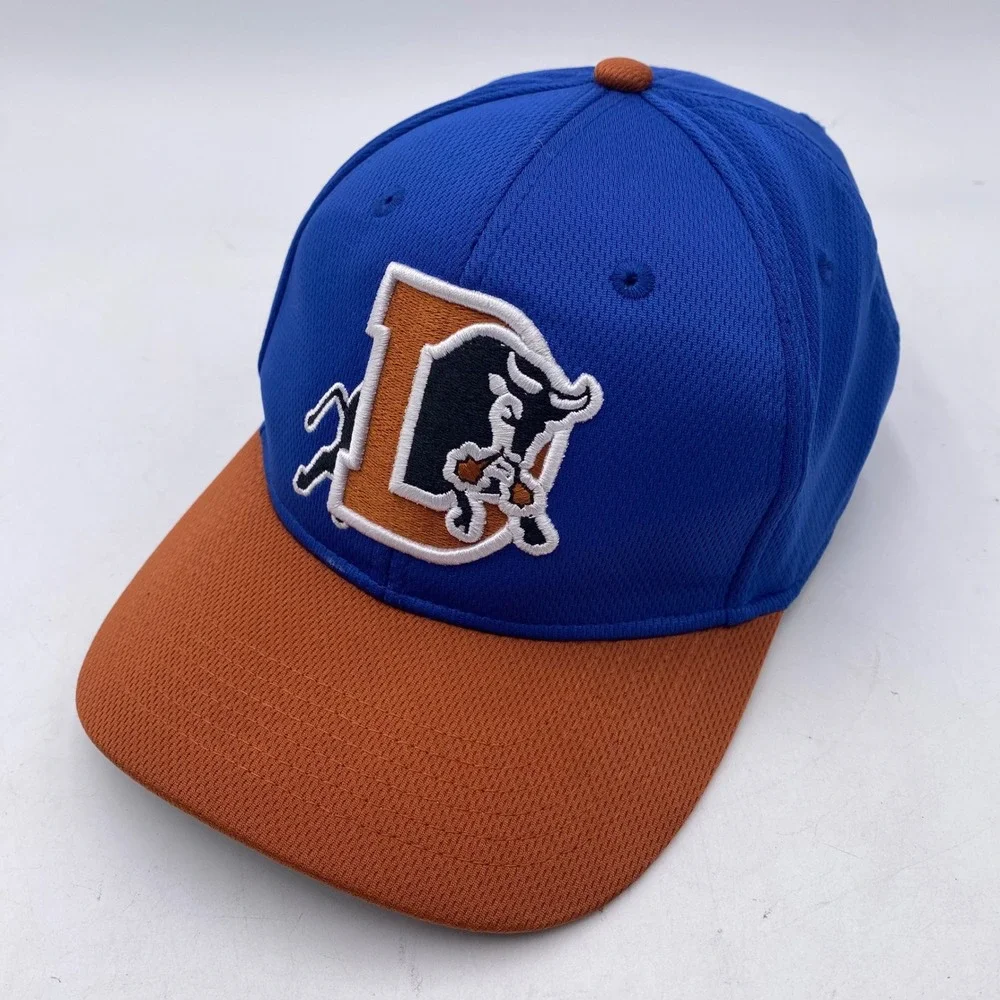 DURHAM BULLS OC Sports Mesh Baseball Hat Youth Blue‎ Orange Embroidered MiLB Cap